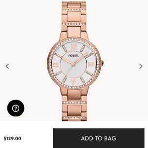 Fossil Women’s Rose Gold Stainless Steel Watch